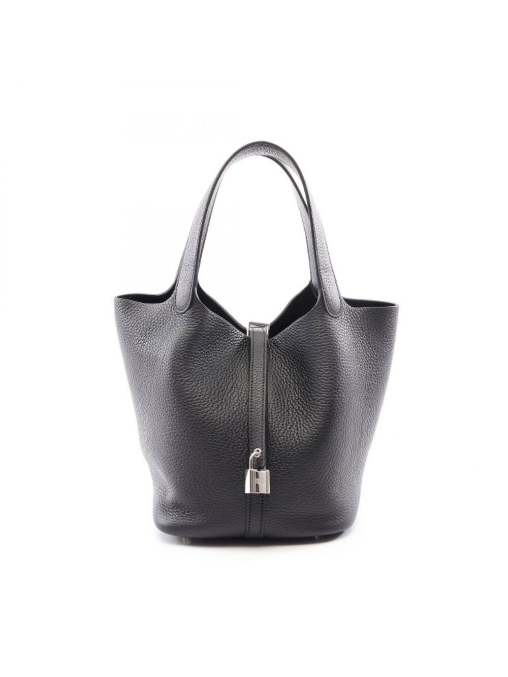 Hermes Handbag Picotin Lock MM Black Leather